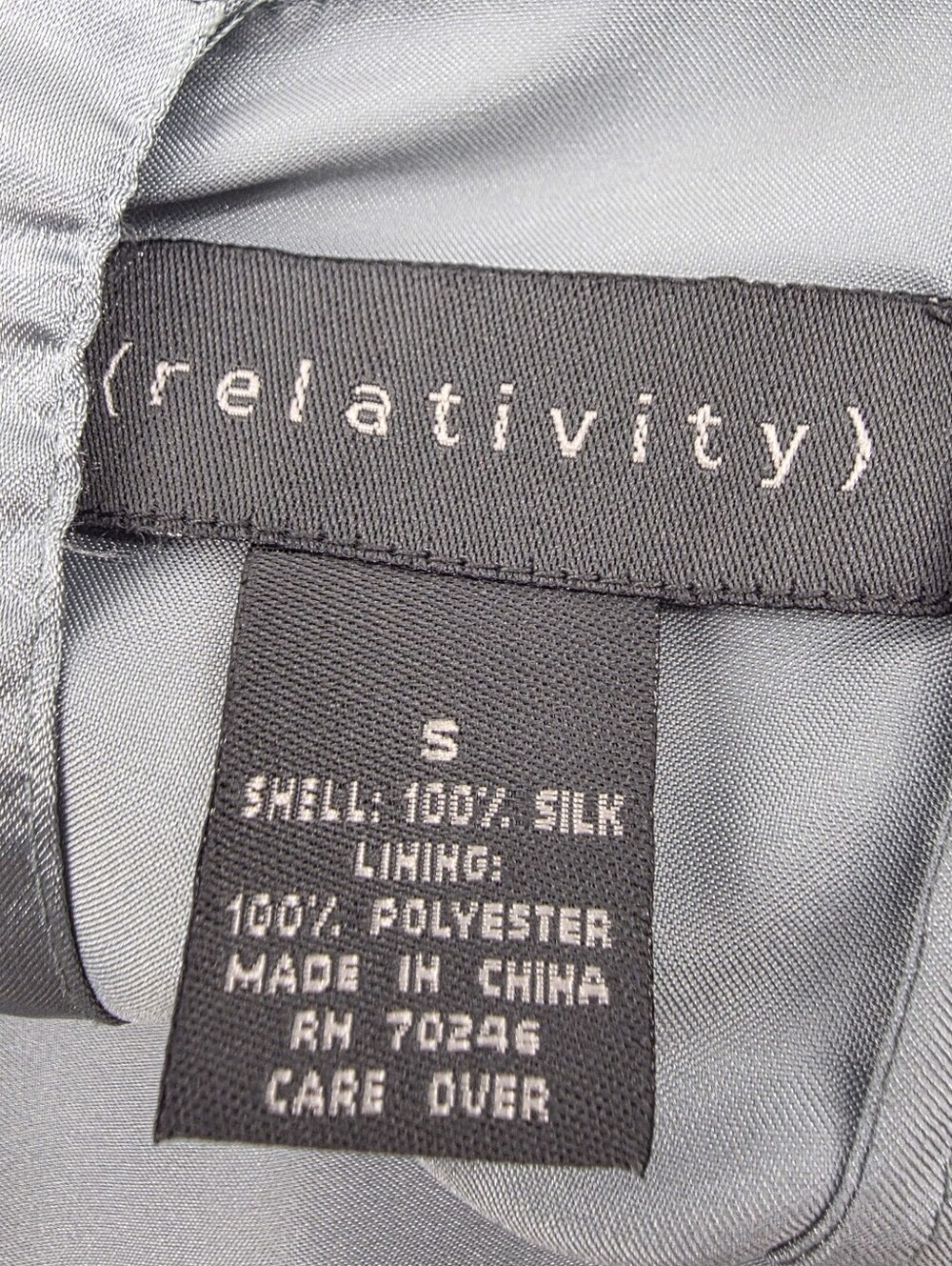 Vintage 100% Silk Relativity Embroidered Slip Dress Sage Sheer Overlay Y2k Small - Picture 16 of 16